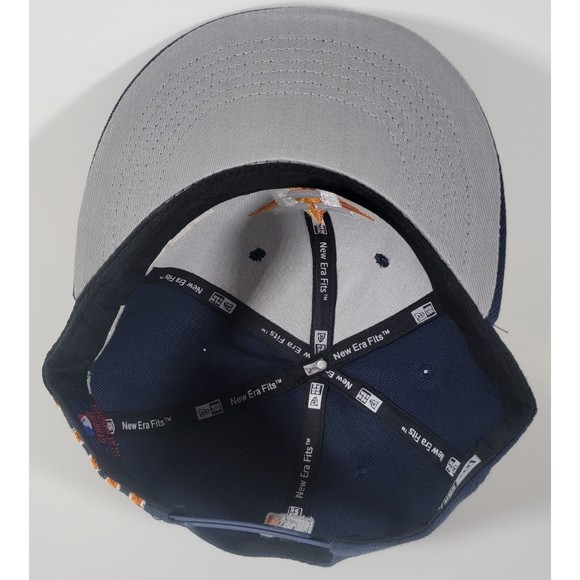 Houston Astros New Era Blue Adjustable Snapback Hat Side Split MLB Baseball Cap - Picture 8 of 10